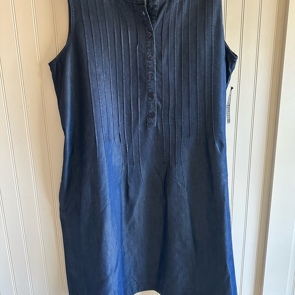 COPY - Smooth Sheath Denim Sleeveless Dress
